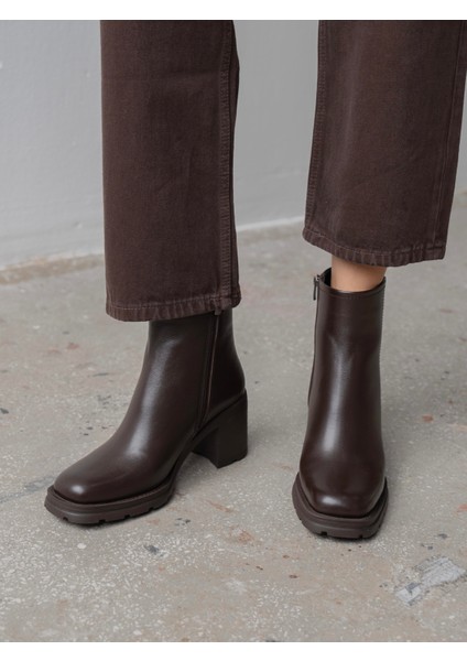 Etno Kahve Hakiki Deri Kadın Bot