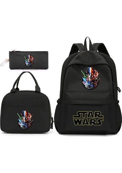 3pcs Yıldız Savaşları Backpack Erkekler Için Öğle Yemeği Çantası Kadın Öğrenci Gençler Okul Çantaları Konforlu Seyahat Setscolor: 002 (Yurt Dışından)