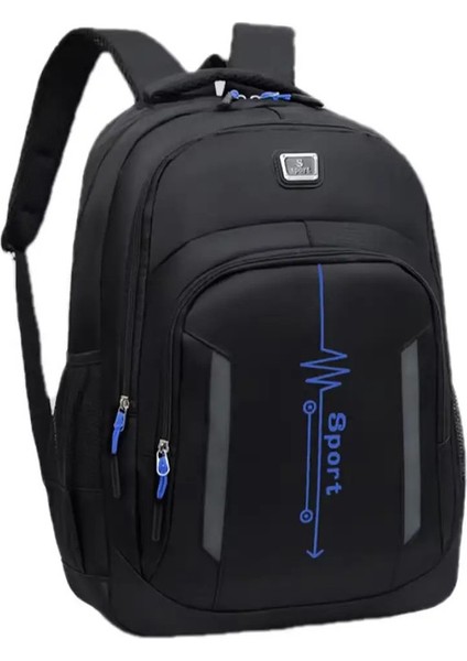 Erkekler Sırt Çantaları Oxford Su Geçirmez Sırplı Işletme Bilgisayar Çantası Günlük Seyahat Sırt Çantası Kıdemli Lise Öğrenci Okul Çantası Renk: Mavi-2 (Yurt Dışından)