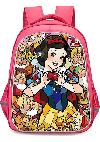 Çocuk Sevimli Karikatür Kar Beyazı Sırt Çantaları Kız Öğrenci Doğum Günü Hediye Okul Çantaları Kamp Dalı Sırt Çantası Renk: HSBB-199X101A4/BOYUT: 40X30X16CM (Yurt Dışından)