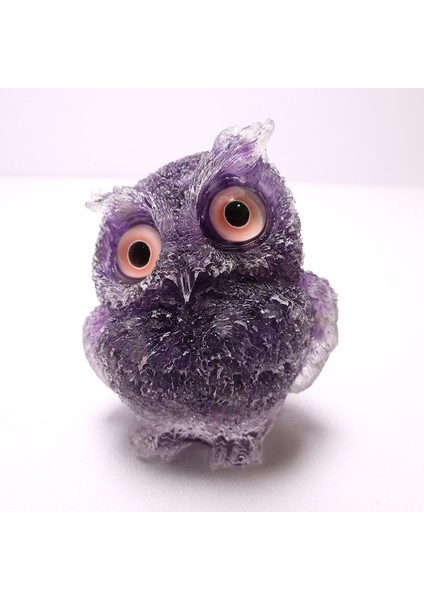 Damla Baykuş Reçine Kristal Kırma Taş Ev Süsü Zanaat Hatıra Hediye Verme Hediye (Yurt Dışından)