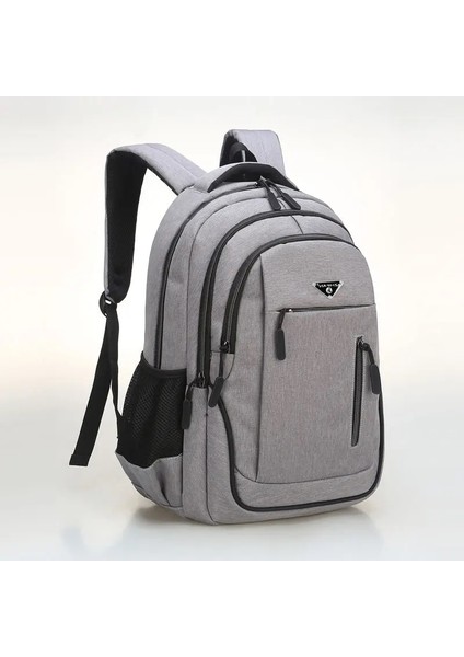 17.3''large Kapasite Sırt Çantası Erkekler Dizüstü Çantalar Oxford Siyah Katı Lise Çantaları Teen College Boy Gril Öğrenci Sırt Çantası Renk: Sıcak Işık Gri/boyut: 50X35X19 cm (Yurt Dışından)