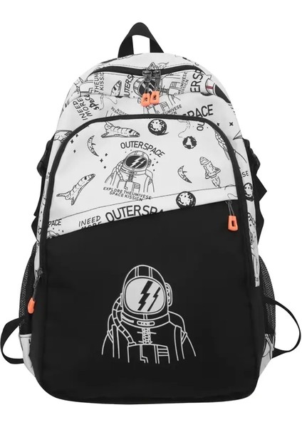 Çocuklar Sırt Çantası Çocuklar Erkekler Için Okul Çantaları Astronot Okul Sırt Çantası Su Geçirmez Birincil Kitap Çantası Mochila Infantilcolor: Siyah (Yurt Dışından)