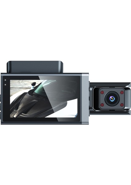 3 Inç Yüksek Çözünürlüklü Gece Görüş Sürüş Kaydedici Üç Kayıt Araba Ön Iç Arka (Yurt Dışından)