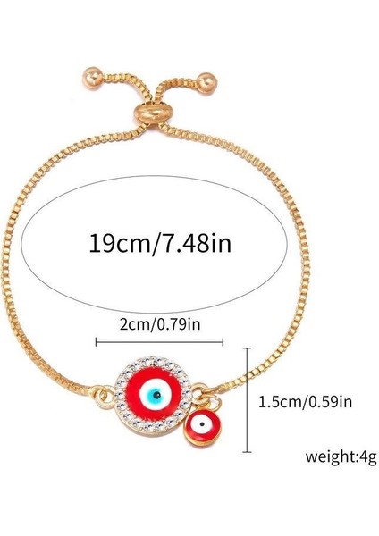Nazar Boncuğu Alaşımlı Yağ Damlası Bileklik Çek Çıkar Ayarlanabilir Bileklik (Yurt Dışından) fiyatları