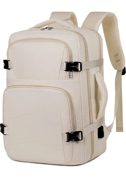 Çok Fonksiyonlu USB Şarj Su Geçirmez Sırt Çantası, Öğrenciler Için Büyük Kapasiteli Seyahat Çantası, Unısex Moda Okulu Backpackcolor: Siyah (Yurt Dışından)