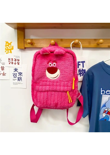 Disney Winnie Bear Children'ın Sırt Çantası Karikatür Sevimli Kadınlar Sırt Çantası Yüksek Kaliteli Büyük Kapasiteli Düz Renk Depo Çantası Renk: Kırmızı (Yurt Dışından)