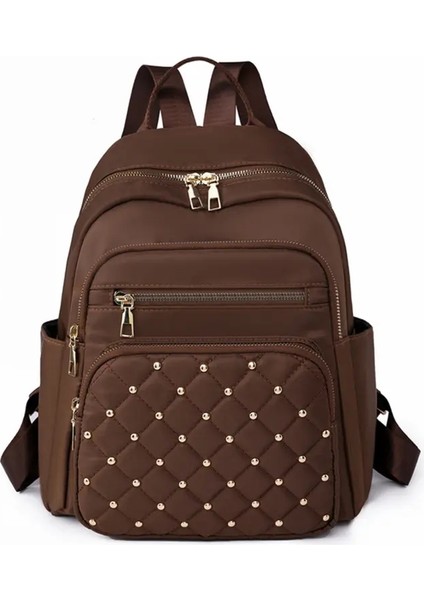 Moda Çanta Kadınları Yüksek Kaliteli Naylon Sırt Çantaları Kadın Büyük Seyahat Paketi Genç Kızlar Için Büyük Okul Çantaları Omuz Çantası Renk: Kahverengi (Yurt Dışından)