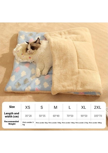 Pet Battaniye Kedi Köpek Yorgan Dört Mevsim Tarzı Köpek Kulübesi Battaniye Kedi Kumu Uyku Mat Kedi Mat (Yurt Dışından)