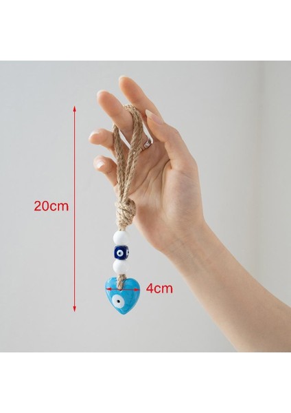 Sicim El Dokuması Şeytan Gözü Kolye Mavi Gözler Araba Duvar Süsü (Yurt Dışından)