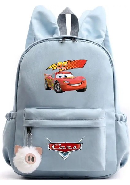 Sevimli Disney Pixar Arabalar Lightning Mcqueen Sırt Çantası Erkekler Erkekler Genç Rucksack Sıradan Okul Çantaları Seyahat Sırt Çantaları Mochila Renk: 002 (Yurt Dışından)
