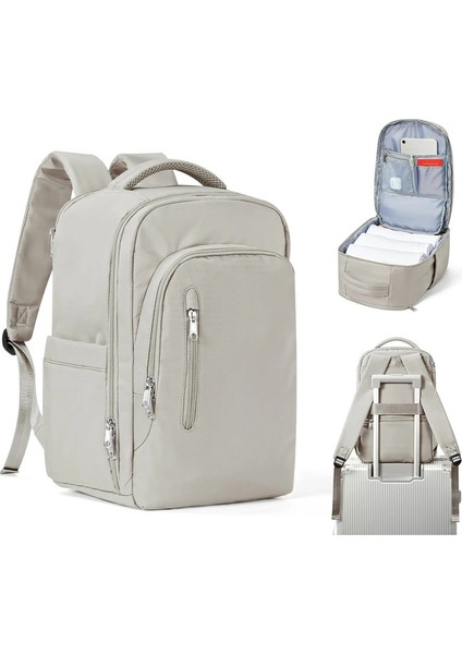 Erkekler Kabin Sırt Çantası Uçuş Dizüstü Çantası Kadınlar Için Seyahat Sırt Çantaları Büyük Kapasite Ryanair 40X20X25 Taşıma Avrupa Bagaj Çantaları Renk: Gri (Yurt Dışından)