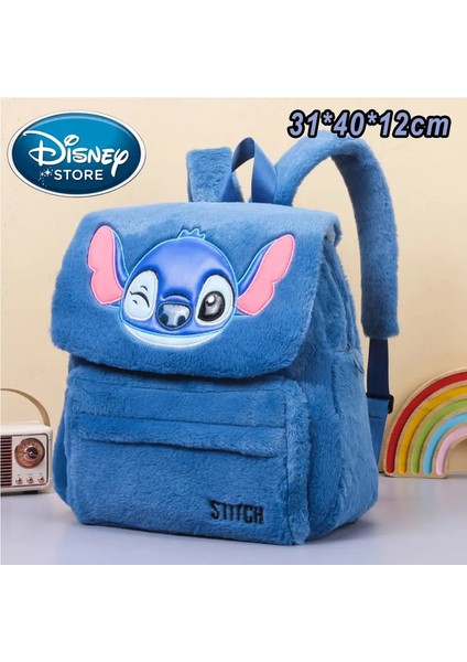 Yeni Disney Peluş Sırt Çantası Ins Japon Mavi Dikiş Komik Karikatür Büyük Kapasiteli Öğrenci Sırt Çantası Anaokulu Çantası Çocuk Hediye Rolor: Dikiş Çantası 11 (Yurt Dışından)