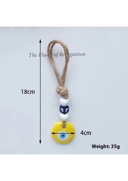 Sicim El Dokuması Şeytan Gözü Kolye Mavi Gözler Araba Duvar Süsü (Yurt Dışından)