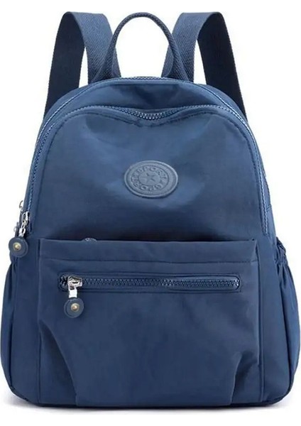 Basit Naylon Omuz Çantası Büyük Kapasiteli Mini Sırt Çantası Hafif Su Geçirmez Aşınmaya Dalı Küçük Sırt Çantası Seyahat Besleme Rengi: Koyu Mavi (Yurt Dışından)