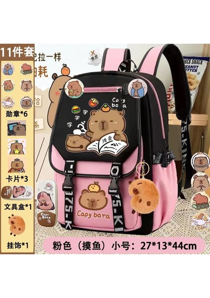 Büyük Kapasiteli Ayarlanabilir Strap Schoolbag Şık Kawaii Capya Bilgisayar Backpack College School Sıradan Daybalık Gençler Çanta Renk: 7 (Yurt Dışından)