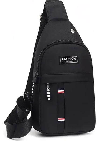 Dalı Geniş Erkekler Sling Sırt Çantası - Telefon Şarj Limanı Kulak Çabuk ile Çok Fonksiyonlu Seyahat Spor Çantası: Mavi (Yurt Dışından)