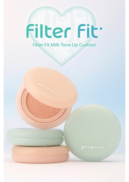 Ton Eşitleyen, Blur Etkili, Güneş Koruyucu Yeşil Baz Perıpera Filter Fit Milk Tone Up Cushion