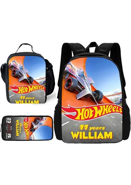 3 Adet Sıcak Tekerlekler Setleri Karşı Okul Sırt Çantası Öğle Yemeği Çantaları, Kalem Çantaları, Okul Çantaları Erkekler Için Okul Çantaları En Iyi Hediyeler: XHOO1-TZ-007-A8 (Yurt Dışından)