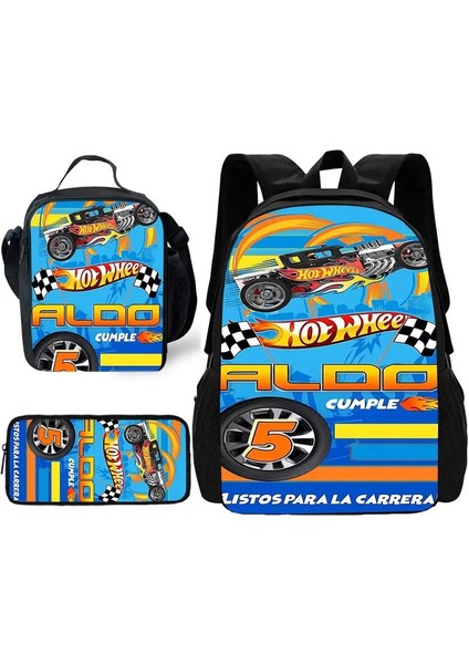 3 Adet Sıcak Tekerlekler Setleri Karşı Okul Sırt Çantası Öğle Yemeği Çantaları, Kalem Çantaları, Erkek Kızlar Için Okul Çantaları En Iyi Hediye Renk: XHOO1-TZ-007-A2 (Yurt Dışından)