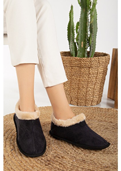 Unisex Peluş İçi Yünlü Kışlık Panduf Ev Pandufu indirimleri