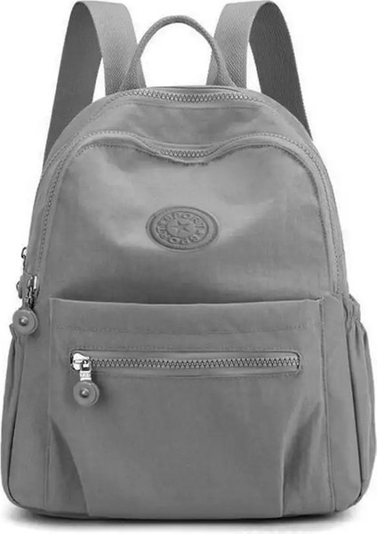 Küçük Sırt Çantası Kadın Erkek Seyahat Büyük Kapasiteli Sırt Çantası Okul Omuz Çantası Gündelik Moda Mini Günlük Paket Renk: Gri (Yurt Dışından)