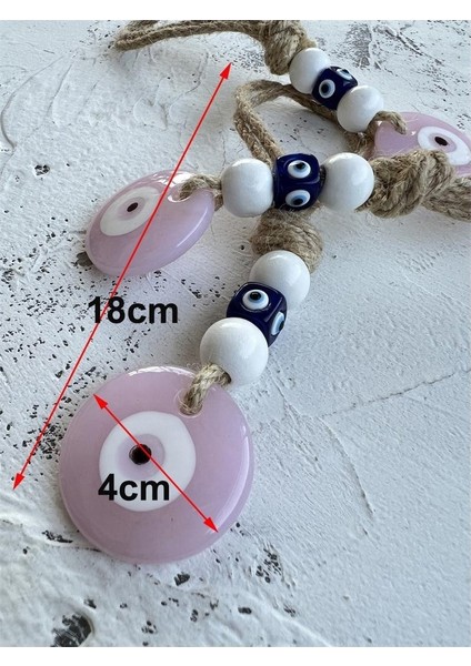 Sicim El Dokuması Şeytan Gözü Kolye Mavi Gözler Araba Duvar Süsü (Yurt Dışından)