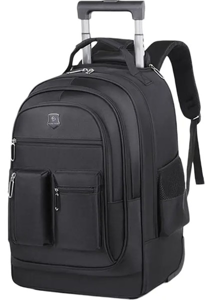 Yetişkinler Için Sırt Çantası Seyahat Dizüstü Taşıma Dizüstü Çantası Tekerlekler Iş Gezisi Için Bagaj Taşınıyor Üniversite Comutecolor: Siyah (Yurt Dışından)