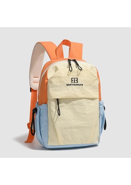 Büyük Kapasiteli Sırt Çantası Su Geçirmez Dizüstü Paket Hafif Çalışma Banliyö Çantası Gündelik Kolej Çekişleri Çok Cep Seyahat Çantaları Renk: Turuncu (Yurt Dışından)