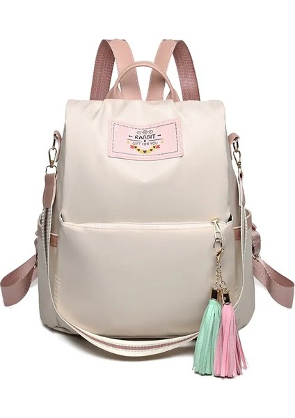 Yeni Yüksek Kaliteli Kadın Omuz Çantası Büyük Kapasiteli Oxford Kumaş Çantalar Bayanlar Sırt Çantası Kadın Tote Kadın Omuz Sırt Çantaları Renk: Bej (Yurt Dışından)