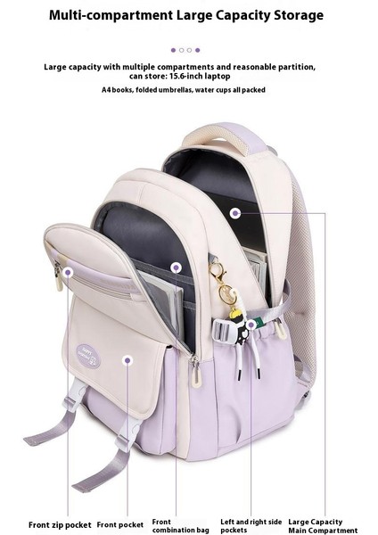 Ortaokul Öğrencileri Okul Çantası Çocuk Kız 3-6 Sınıflar Hafif Kız Omuz Sırt Çantaları (Yurt Dışından) fiyatları