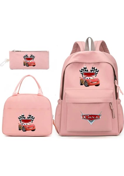 3pcs Disney Pixar Arabalar Lightning Mcqueen Erkekler Sırt Çantası Kadın Gençler Için Öğle Yemeği Çantası ile Okul Çantaları Konforlu Seyahat Setleri Renk: 004 (Yurt Dışından)