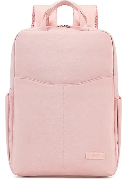 Kadınlar Dizüstü Bilgisayar Sırt Çantası Su Geçirmez Fit 15.6inch Dizüstü Bilgisayar Basitlik Macaron Işletme Backpack Schoolbag Renk: Pembe (Yurt Dışından)