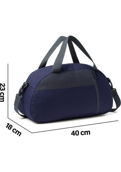 Küçük Boy Lacivert Önü Cepli Ayarlanabilir Omuz Askılı El Seyahat Spor Çantası -00833 modelleri