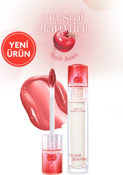 Yapışkanlık Hissi Vermeyen Yoğun Işıltılı Tint CLIO Crystal Glam Tint (19 Baby Apple) Apple Series
