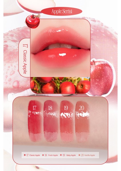 Yapışkanlık Hissi Vermeyen Yoğun Işıltılı Tint CLIO Crystal Glam Tint (17 Classic Apple) AppleSeries