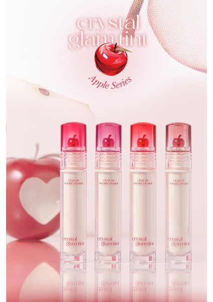 Yapışkanlık Hissi Vermeyen Yoğun Işıltılı Tint CLIO Crystal Glam Tint (17 Classic Apple) AppleSeries