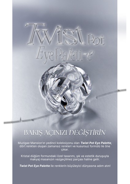 İpeksi Dokulu 4'lü Far Paleti MUZIGAE MANSION Twist Pot Eye Palette (05 Fog Rose)