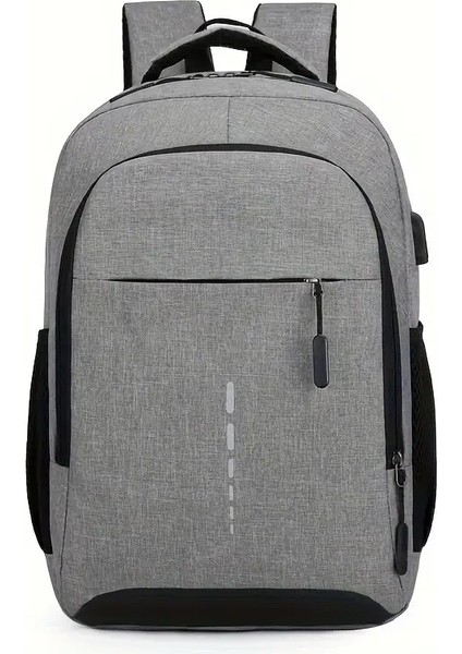 Erkekler Hırsızlığı Torbası Dizüstü Bilgisayar Sırt Çantası, Seyahat Için Büyük Kapasiteli Iş Çantası, USB Şarj Sırt Çantası Öğrenci Rengi: Gri (Yurt Dışından)