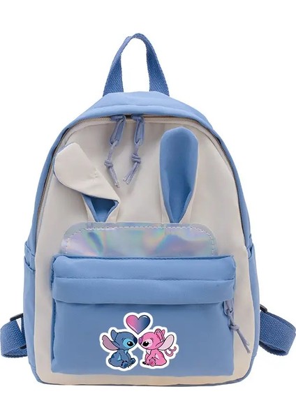Disney Lilo Dikiş Backpack Kızlar Erkekler Anaokulu Sırtı Sıradan Okul Çantaları Seyahat Tavşan Kulakları Sırt Çantaları Mochila Renk: 006 (Yurt Dışından)