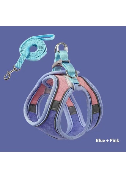 Kedi Tasması Sevimli Yelek Göğüs ve Sırt Kopmaz Yavru Kedi Cırt Cırtlı Güvenlik Tokası Yansıtıcı Evcil Hayvan Yürüyüş Tasması (Yurt Dışından)