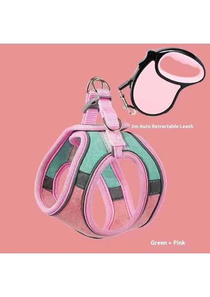 Kedi Tasması Sevimli Yelek Göğüs ve Sırt Kopmaz Yavru Kedi Cırt Cırtlı Güvenlik Tokası Yansıtıcı Evcil Hayvan Yürüyüş Tasması (Yurt Dışından)