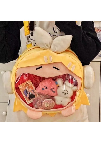 Y2K Japon Karikatür Peluş Sırt Çantası Kawaii Harajuku Anime Ita Bag Öğrenci Schoolbag Kadın Omuz Çantası Yeni Kız Cosplay Knapsackcolor: Sarı (Yurt Dışından)