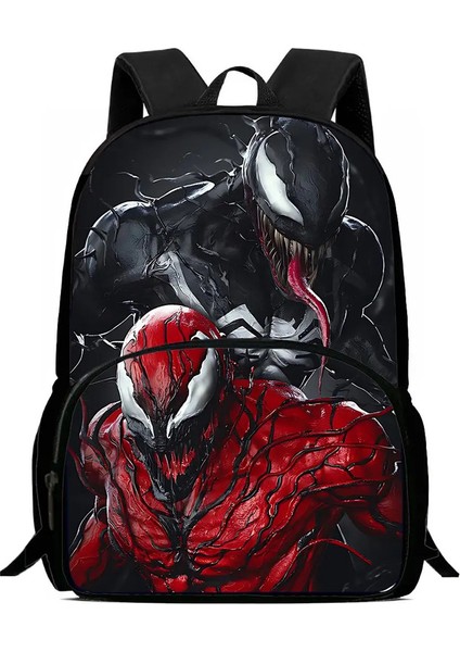 Çocuklar Venom Backpacks Backpacks Öğrenci Öğrenci Doğum Günü Hediyesi Çocuk Okul Çantaları Büyük Kapasiteli Kamp Dalı Sıralı Sırpma: QDBB-199X57A1-1/BOYUT: 39 x 29 x 15.5cm (Yurt Dışından)
