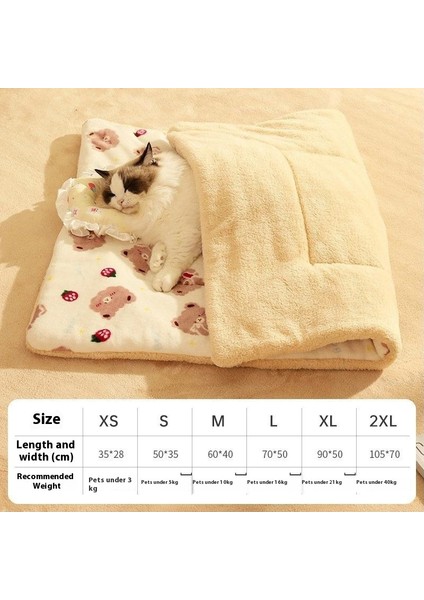 Pet Battaniye Kedi Köpek Yorgan Dört Mevsim Tarzı Köpek Kulübesi Battaniye Kedi Kumu Uyku Mat Kedi Mat (Yurt Dışından)