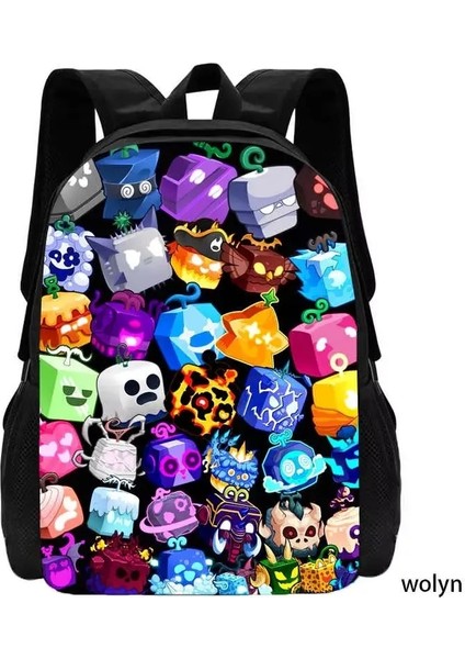Blox Anime Meyveleri Erkek Kızlar Için Okul Çantaları Mochila Karikatür Çocuk Sırt Çantası Anime Oyun Çantaları Işık Weght ve Durablecolor: XHOO1-SB-193-A4 (Yurt Dışından)