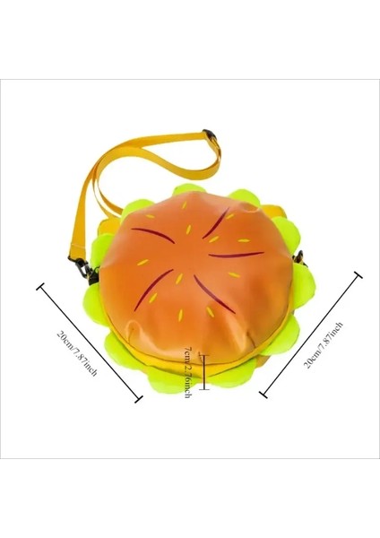 Şık Hamburger Daypack Laptop Depolama Fermuar Taşınabilir Taşınabilir Tote Pu Çöp Çekme Unısex Seyahat Için Dış Mood Moud Moud Movılor: Burger-Backpack (Yurt Dışından)