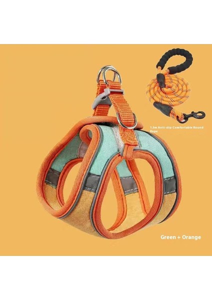 Kedi Tasması Sevimli Yelek Göğüs ve Sırt Kopmaz Yavru Kedi Cırt Cırtlı Güvenlik Tokası Yansıtıcı Evcil Hayvan Yürüyüş Tasması (Yurt Dışından)