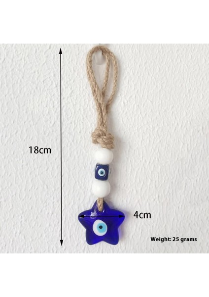 Sicim El Dokuması Şeytan Gözü Kolye Mavi Gözler Araba Duvar Süsü (Yurt Dışından)