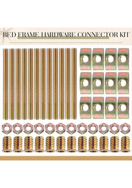 12PCS Yatak Çerçevesi Donanım Konnektör Kiti M8X100 mm Panel Mobilya Dolap Dörtte Bir-Bir-Bir Konektörler, Yatak Montajı (Yurt Dışından) fiyatları